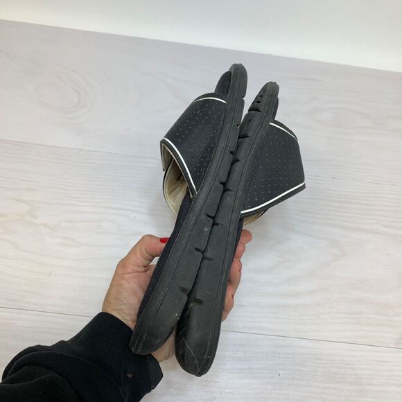 Nike Comfort Slides Sandals Flip Flops Women's Size 7 Black #360383-011 Padded - Picture 4 of 8